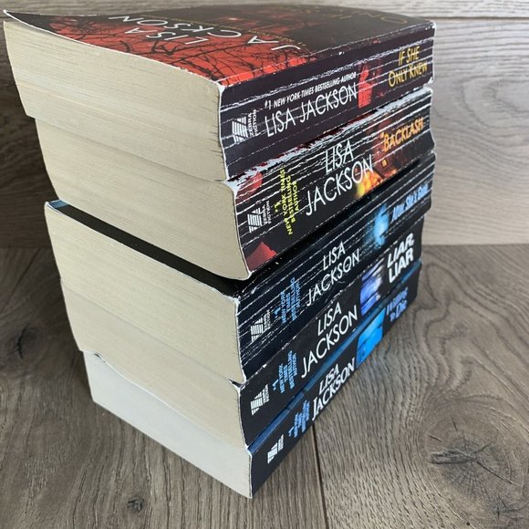Lisa Jackson PB Book Lot Of 5 Backlash, Willing To Die, After She’s Gone , Liar. - Picture 7 of 16